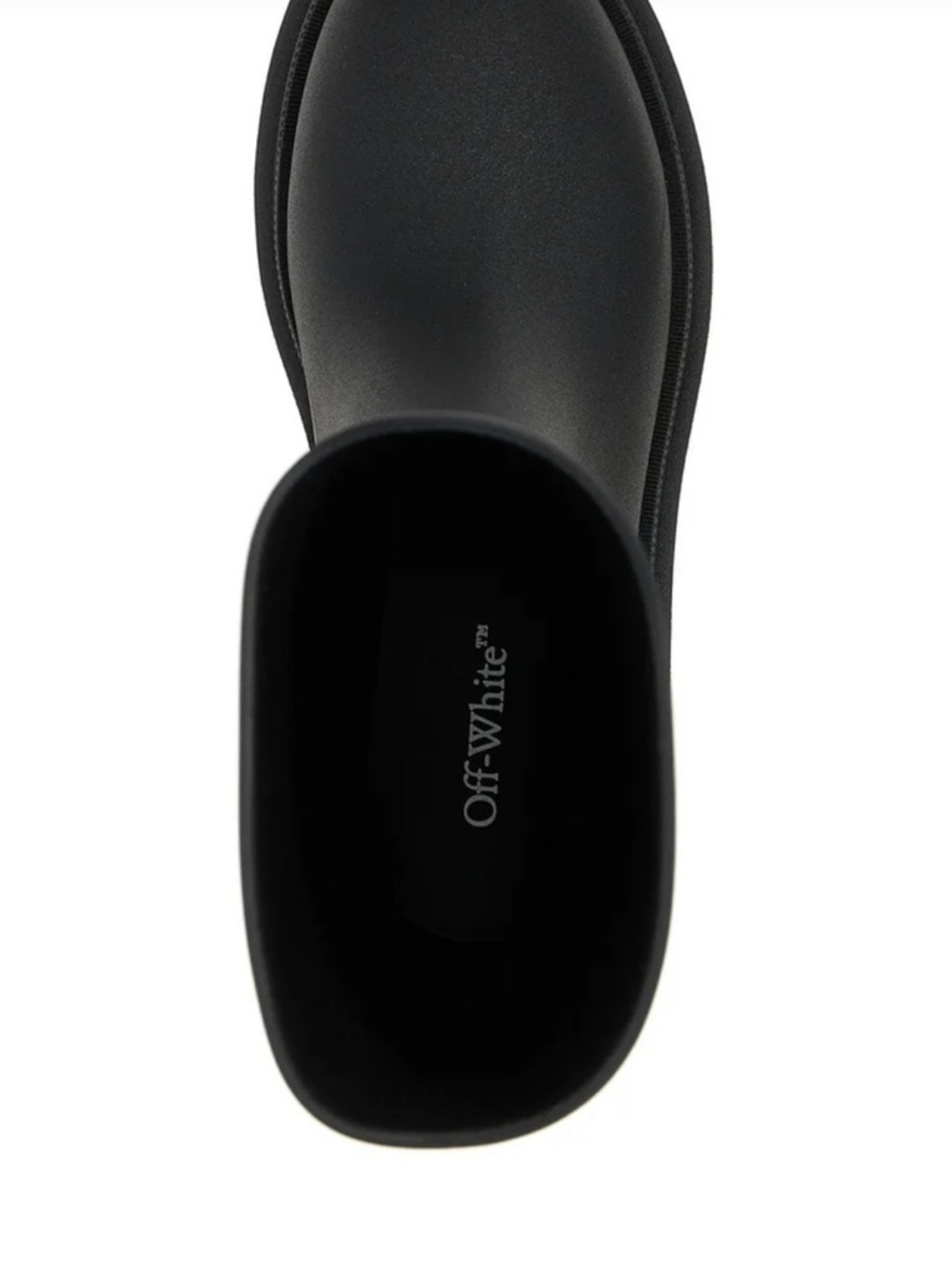 Off-White Black Matte Rubber Boot